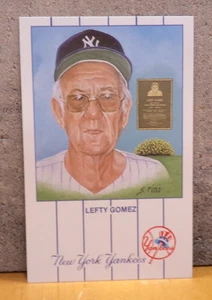 TARJETA DE BÉISBOL POSTAL OBRA DE ARTE SUSAN RINI NEW YORK YANKEES 1/5000 ZURDO GOMEZ - Imagen 1 de 2