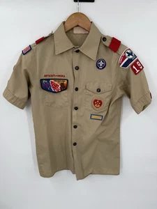 Boy Scouts of America Cub Scout Uniform Youth Shirt Polyester Blend Size Large - Picture 1 of 6