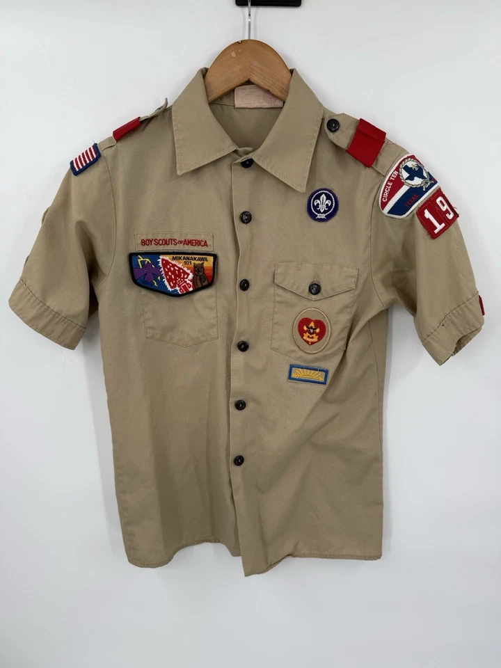 Boy Scouts of America Cub Scout Uniforme Juvenil Camisa Mezcla Poliéster Talla Grande Foto 1 de 4