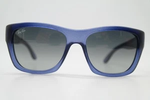 Sonnenbrille Ray Ban RB 4194 Blau Silber Oval sunglasses Brille Neu - Picture 1 of 6
