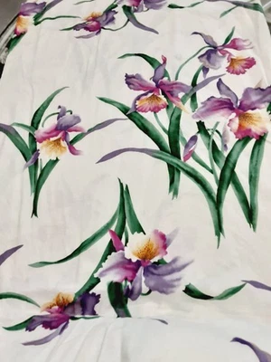 Vintage Hoffman California 1986 Fabric Floral Multicolor 2 Yds 30 In X 42 - Image 1 of 4