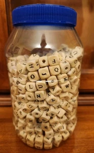 Letter Beads Alphabet Beads Wood Over 500 Wooden For Jewelry Making Crafts - Picture 1 of 4
