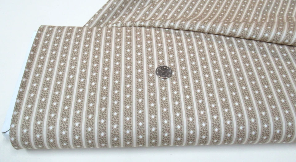 Tela artesanal edredón MARCUS RAYAS TULIPÁN beige 2 yardas (r-310809) Henna histórica Foto 1 de 1