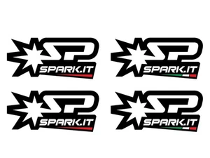 KIT 2 STICKER RACING + 2 STICKER STANDARD SPARK STICKER ADESIVI - Foto 1 di 1