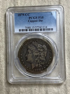 1879-CC Capped Die Morgan Silver Dollar PCGS F15 Nice Original Coin - Image 1 of 4