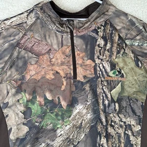 Mossy Oak Break Up Country Camouflage 1/4 Zip Pullover Herren Shirt Gr. XL EUC - Bild 1 von 7