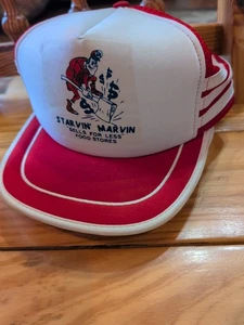 RARO 3 Rayas Espuma Malla Snapback Trucker Sombrero "Hambriento Marvin" - Imagen 1 de 7