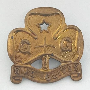 Vintage Girl Guides Trefoil Pin Lapel Badge made & stamped by Collins of London - Picture 1 of 4