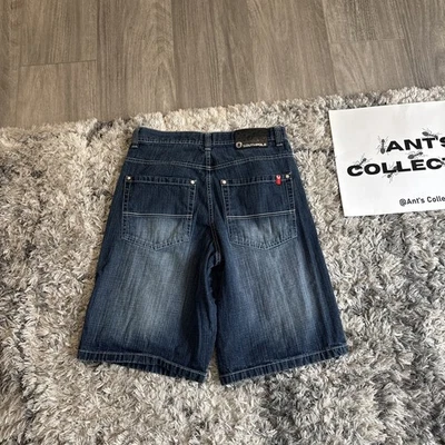 Pantalones Cortos Vaqueros Vintage Años 90 Southpole Rojo Tab Azul Y2K Para Hombre Talla 34 Difíciles de Encontrar Foto 1 de 4