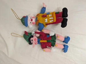 Vintage Disney Pinocchio, Geppetto Filz Pailletten Ornamente Bucilla - Bild 1 von 7