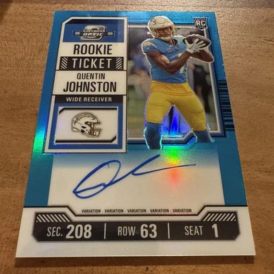 2023 Contenders Optic Rookie Ticket RPS Variation Blue /75 Quentin Johnston🔥🔥 - Image 1 of 4