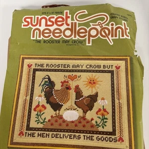 DE COLECCIÓN SUNSET NEEDLEPOINT Designs El Gallo May Crow Contado Punto de Cruz 6960 - Imagen 1 de 5