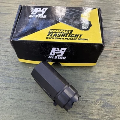 NcSTAR Handgun Flashlight COMPACT w/ QR Mount WHT-LED 3W 150 Ambidextrous BLK - Image 1 of 4