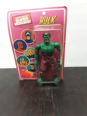 Vintage Marvel WGSH Mego The Incredible Hulk MOC Broken Arm 1979 - Image 1 of 4