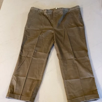 Vtg Lands End 48x29 Corduroy Pants Mens Beige Khaki Trousers - Image 1 of 4