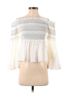 NWT Central Park West Women White 3/4 Sleeve Blouse XS - Picture 1 of 2
