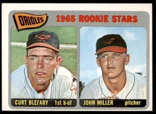 1965 Topps Orioles Rookies - Curt Blefary/John Miller  EX-MINT RC Baltimore