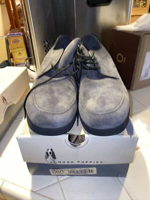 Zapatos de gamuza vintage para hombre - Hush Puppies Houn Dawg gris Duke II talla 11,5 Foto 1 de 4