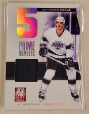 Luc Robitaille 2011-12 Donruss Elite Prime Numbers  Game Worn Jersey  /557