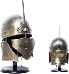 New Medieval Viking Armor Mask Helmet Antique Rustic Vintage Home Decor Gifts - Picture 1 of 4