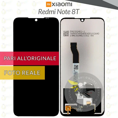 DISPLAY XIAOMI REDMI NOTE 8T M1908C3XG SCHERMO LCD TOUCH VETRO PARI A ORIGINALE - Immagine 1 di 2