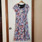 Jones New York Dress Size 8 Floral Cap Sleeve Scoop Neck - There is a Stain
