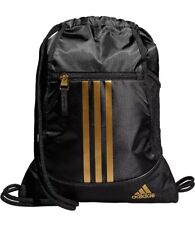 Unisex Alliance 2 Sackpack, Black/Gold Metallic, One Size- New With Tags