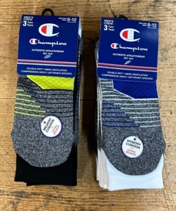 Champion Crew Sox  3 Pack CHMS21 Men's Double Dry Wicking shoe size 6-12 - Picture 1 of 7