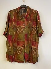 Essence women's vintage multicolor button shirt Size UK22/24 EU48/50
