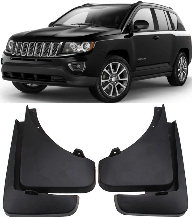 4x Nuevos protectores contra salpicaduras delanteros y traseros guardabarros para Jeep Compass 2011-2016 Foto 1 de 4