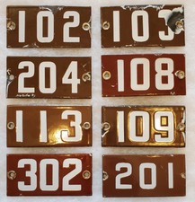 8 Vintage Porcelain School Sign Room Number Sign 2