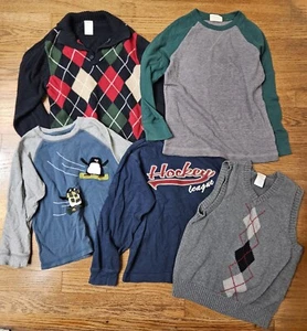 Lot Of Boy's Size 5 &6 Gymboree Shirts & Sweaters & One Crazy 8 Shirt Pre-Owned  - Picture 1 of 15