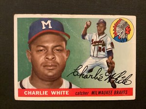 1955 Topps Baseball Card Charlie White #103 Milwaukee Braves