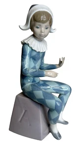 Harlekin A Commedia Art Skulptur LLADRO ohne Mandoline/Gitarre D16 My - Bild 1 von 5