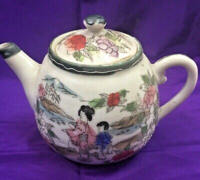 Vintage Chinese Japanese Hand Painted Tea Pot • 18.18£