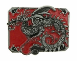 Red Dragon Belt Buckle Metal BU58 - Picture 1 of 1