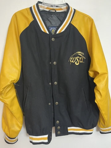 Wichita State Shockers Men's Faux Leather Full Zip Size Large Cover
