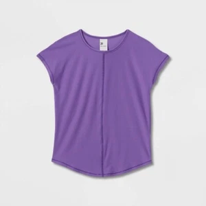 NNI) Girls' Short Sleeve Studio T-Shirt - All in Motion Dark Purple XL 14/16 - Picture 1 of 1
