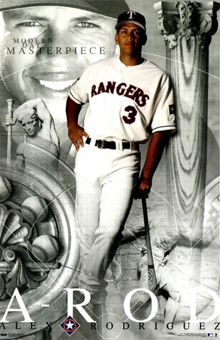 Alex Rodriguez MODERN-DAY MASTERPIECE Texas Rangers 2001 Original 22x34 POSTER Cover