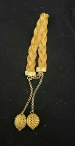 ESTATE JEWELRY VINTAGE GOLD TONE/PLATE WEAVE BRACELET MUCH MORE - LOOK - Picture 1 of 2