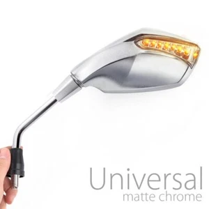 Chrome Mirror LED Turn Signal M10 for Suzuki GT380 V-Strom DL650 DL1000 - Picture 1 of 10