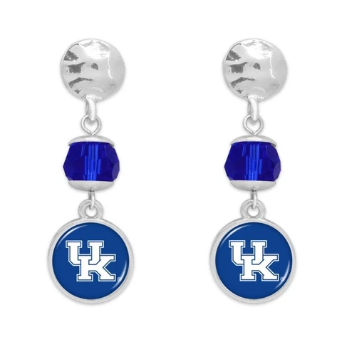 Kentucky Wildcats Ivy Crystal Silver Earrings Jewelry Gift UK Cover