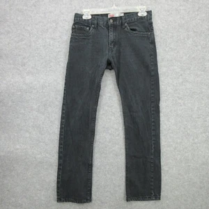 Levi's 511 Boy Jeans Size W27XL27 Slim Fit Solid Black Denim Cotton Blend - Picture 1 of 10