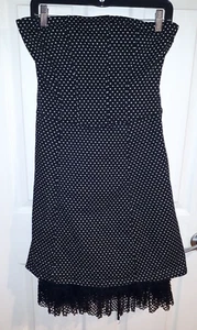 Vintage Tripp NYC Black & White Polka Dot Dress 30" - 32" Bust - Bild 1 von 5
