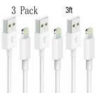 Pack de 3 câbles de charge rapide robustes pour iPhone 14 13 12 11 XR 8 7 cordon de charge
