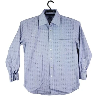 Mens XMI Platinum Dress Shirt Blue Pattern Long Sleeve Button up Size XL - Image 1 of 4