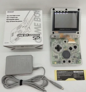 Gameboy Advance SP AGS-001 Clear color New Reshell Custom shell & New Battery - Picture 1 of 14