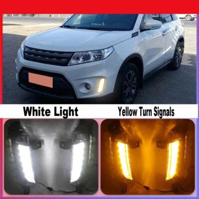 Luces de circulación diurna LED DRL para Suzuki Vitara 2014~2020 faros antiniebla parachoques Foto 1 de 4