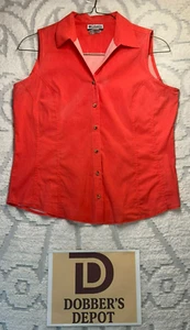 Columbia Womens Coral Sleeveless Shirt with Green Shirt Free! Both Same Size XL - Picture 1 of 23