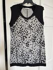 Trina Turk Sleeveless Leopard Print Dress. Women's Size XL. Black/Gray
